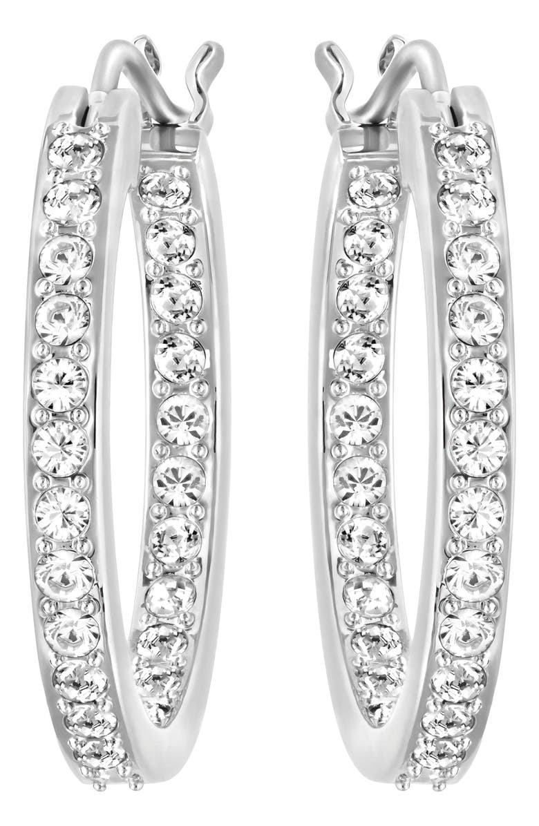 Inside out hoop earrings with swarovski elements crystals Clearance