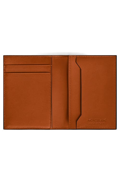 Shop Montblanc Meisterstück Leather Card Case In Rust