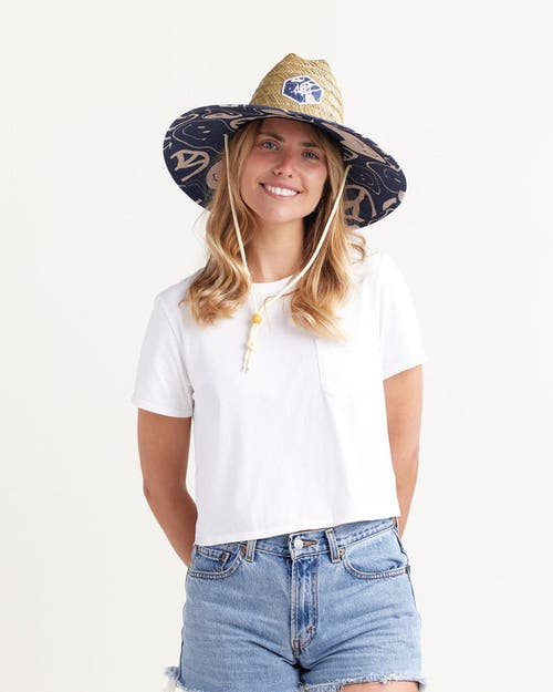 Hemlock Harvey Straw Lifeguard Hat In Smiley Faces