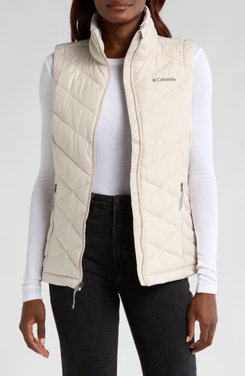 Shop Columbia Heavenly Ii Water Repellent Quilted Vest In Dark Stone