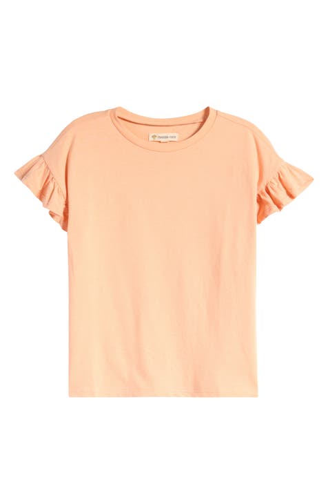 Kids' Ruffle Sleeve Cotton Top (Toddler, Little Kid & Big Kid)