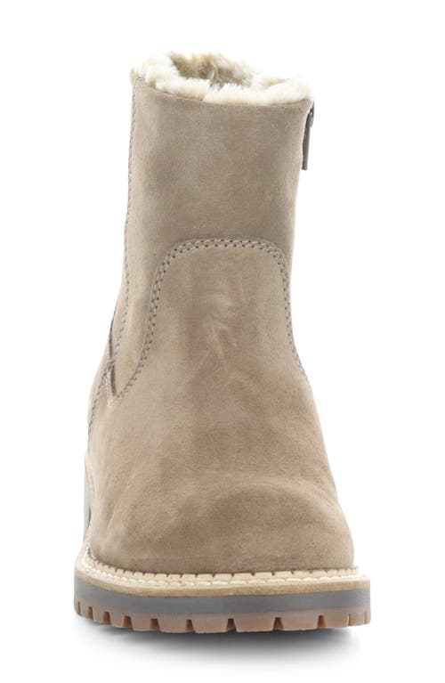 Shop Bos. & Co. Calib Waterproof Bootie In Taupe Suede/fantara Faux Fur