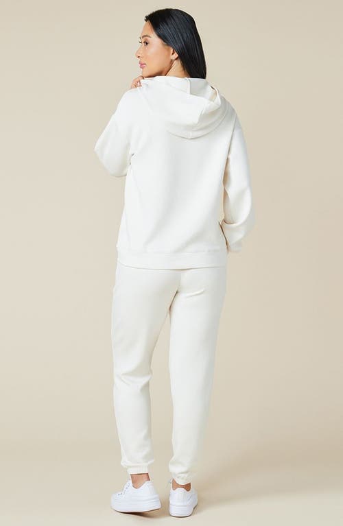 Shop Softies Athleisure Dreamtech Oversize Hoodie Lounge Set In Almond