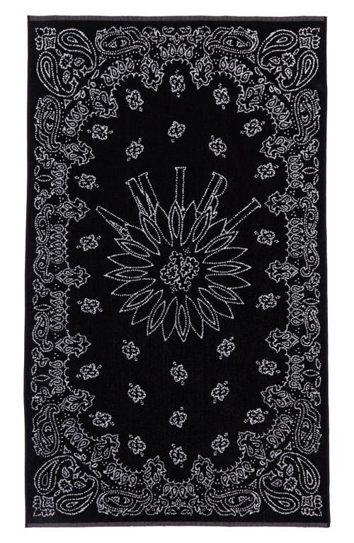 AMIRI Bandana Cotton Towel in Black