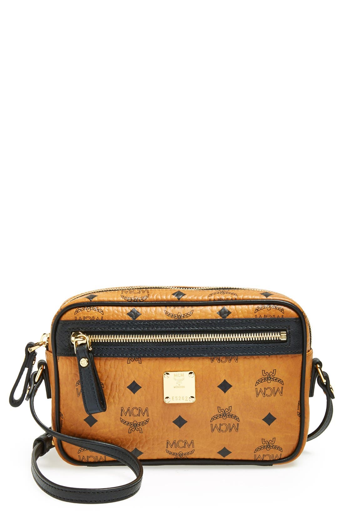 MCM 'Small Cognag Visetos' Coated Canvas Crossbody Bag | Nordstrom