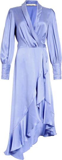 Zimmermann Long Sleeve Asymmetric Silk Wrap Dress | Nordstrom