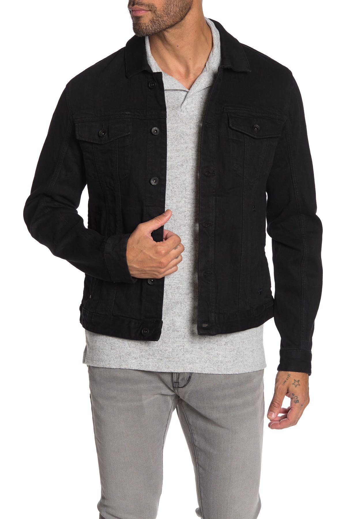 john varvatos denim trucker jacket