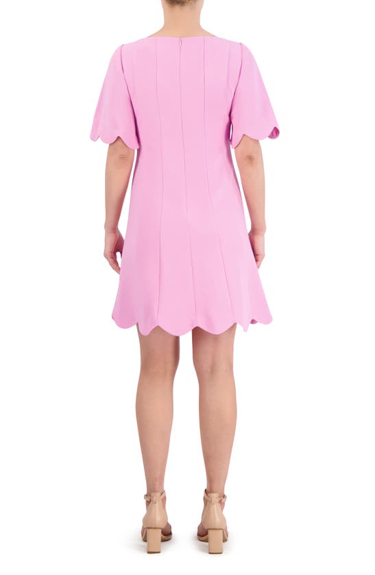 Shop Eliza J Scallop Minidress In Pink