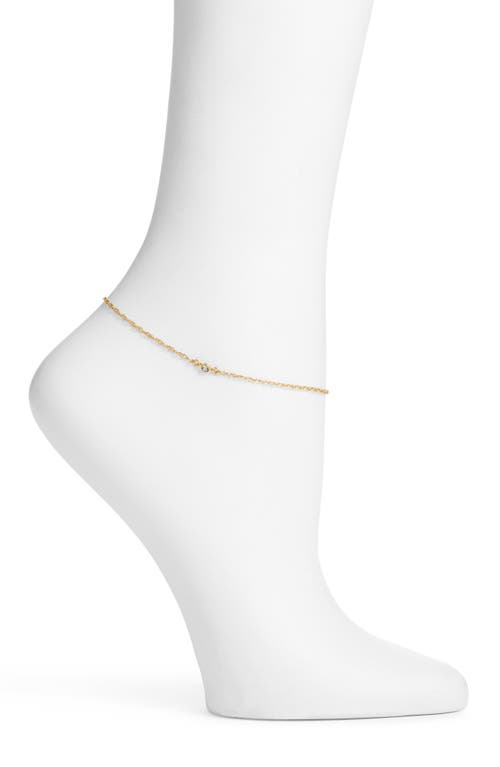 Set & Stones Something Blue Anklet In Gold