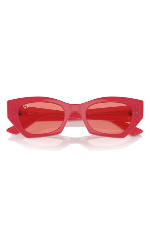 Shop Ray Ban Ray-ban Zena 52mm Geometric Sunglasses In Pink