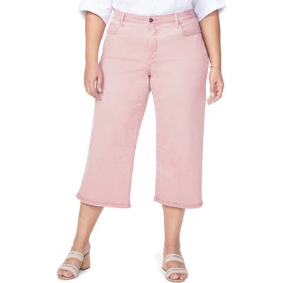 Plus Size Nydj Wide Leg Capri Jeans, Pink