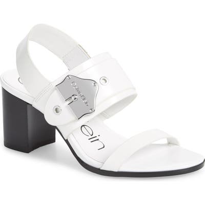 Calvin Klein Carlita Strap Sandal, White