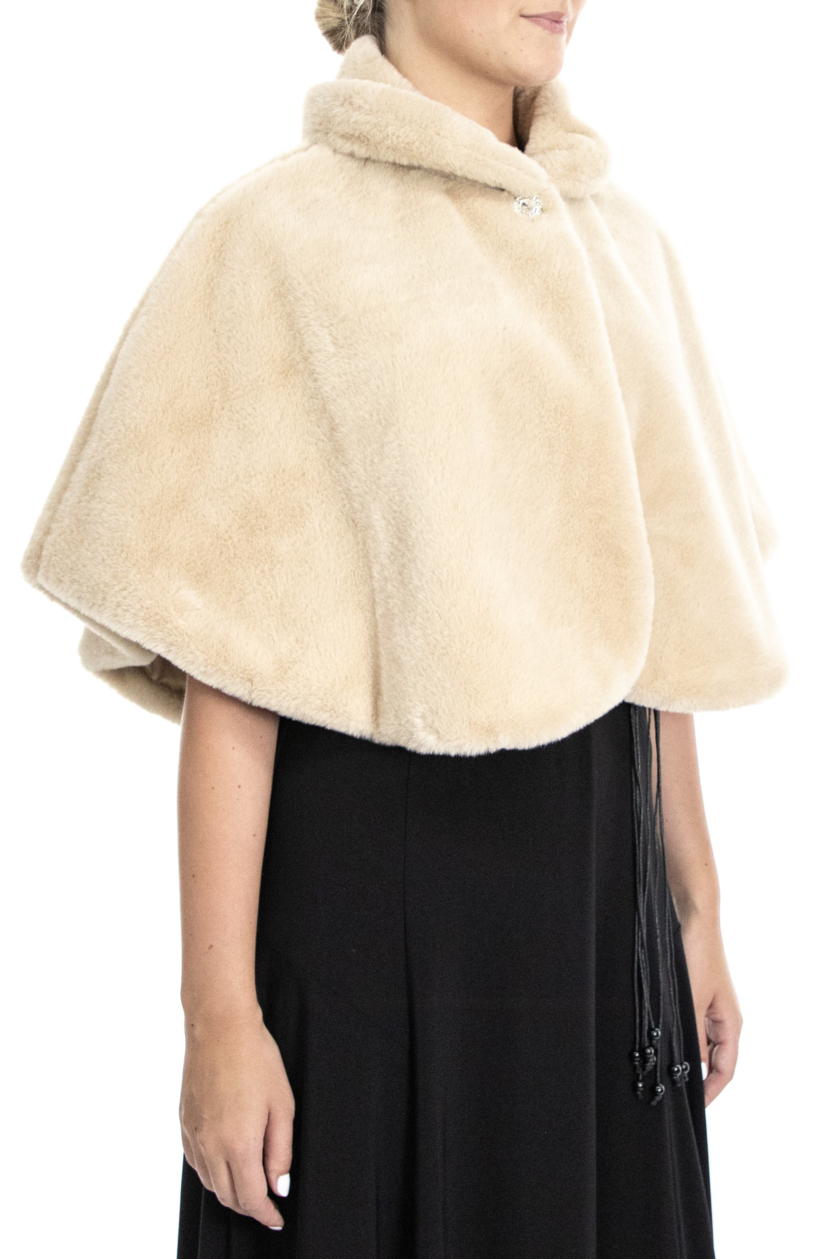 Nina Leonard Faux Fur Capelet | Nordstromrack