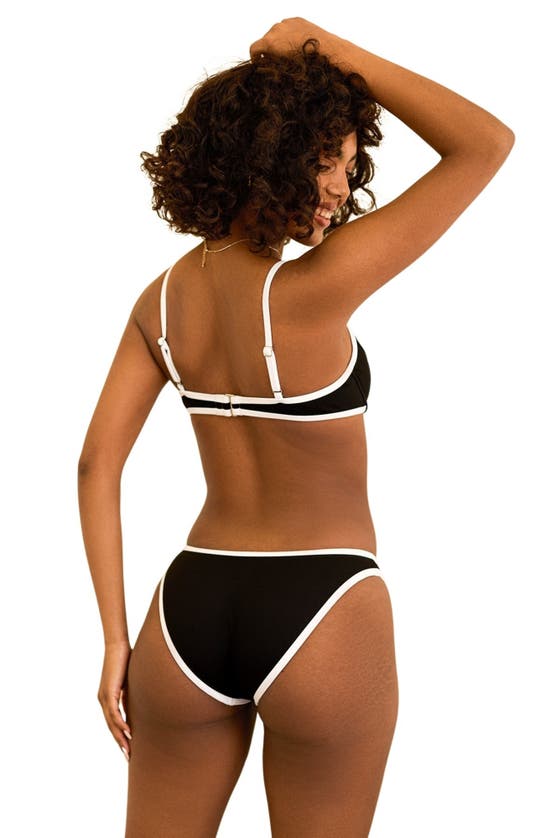 Dippin Daisys Venice Cheeky Bikini Bottom In Black Rib
