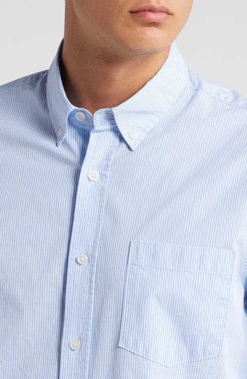 NORDSTROM NORDSTROM TRIM FIT STRIPE STRETCH BUTTON-DOWN SHIRT 