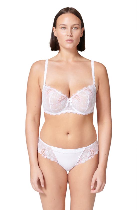 Simone Perele Wish Underwire Demi Bra In Cristal White