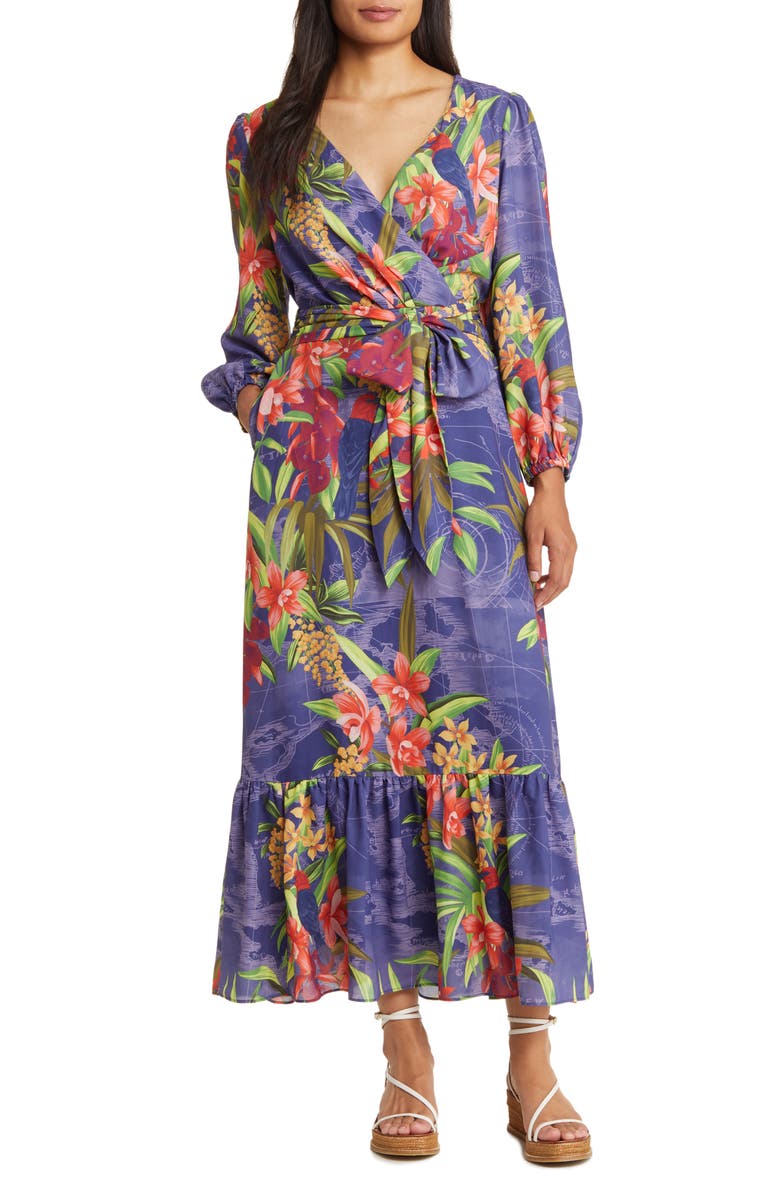 Tommy Bahama Villa Views Long Sleeve Floral Maxi Dress | Nordstromrack