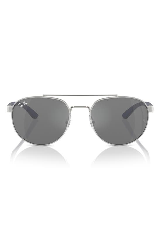 Shop Ray Ban Ray-ban 56mm Round Metal Sunglasses In Silver