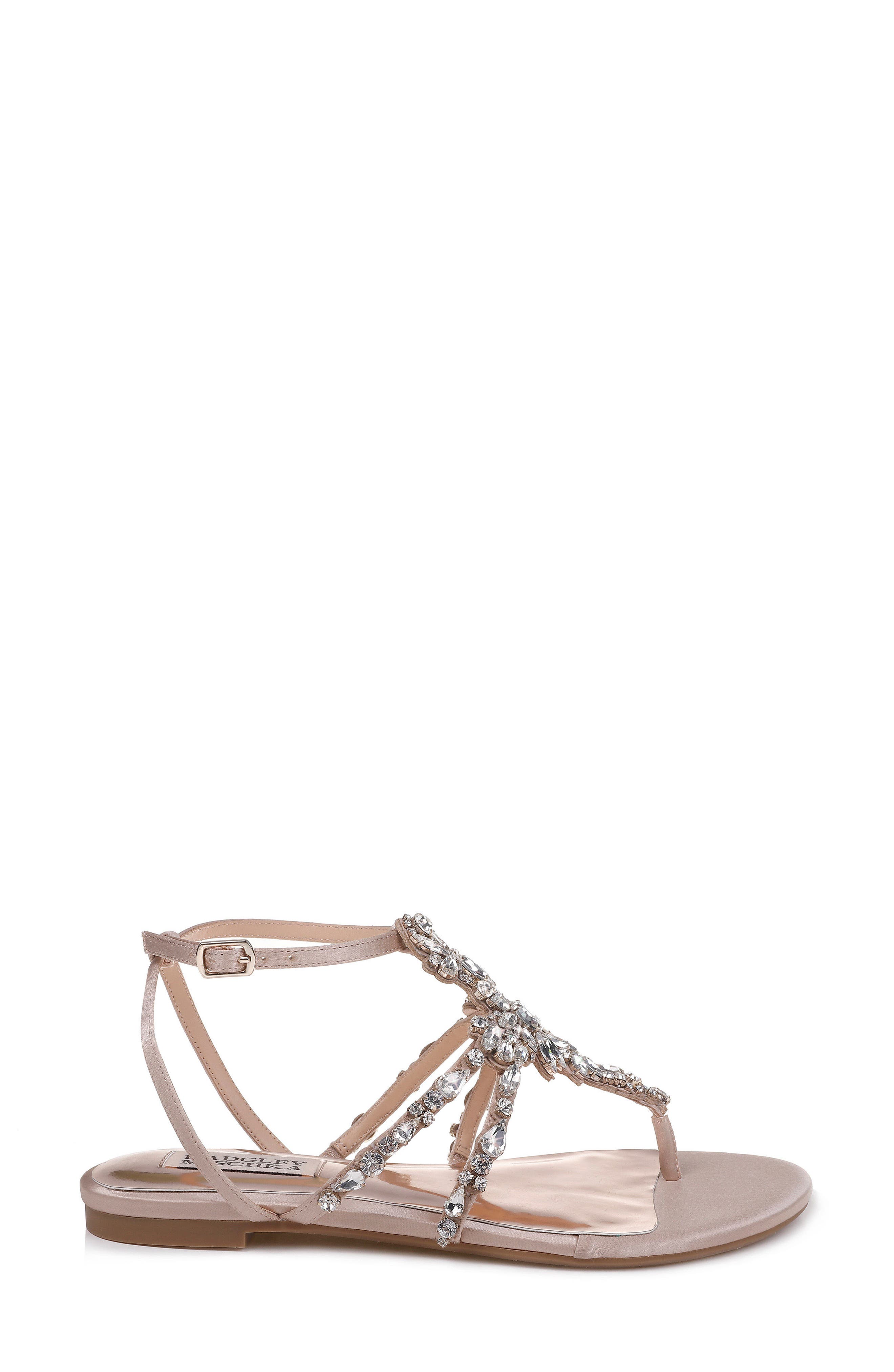 badgley mischka hampden crystal embellished sandal