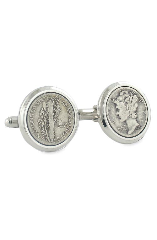 David Donahue Mercury Dime Cuff Links in Silver Dime at Nordstrom