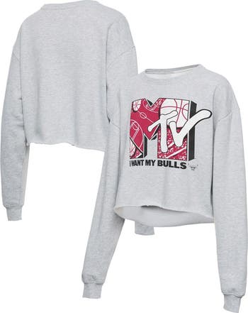 売れ筋商品|||ジャンクフード パーカー・スウェットシャツ アウター レディース Women's White NBA x MTV I Want My Cropped Fleece Pullover Sweatshirt White Women's Junk Food White NBA x MTV I Want My Cropped Fleece