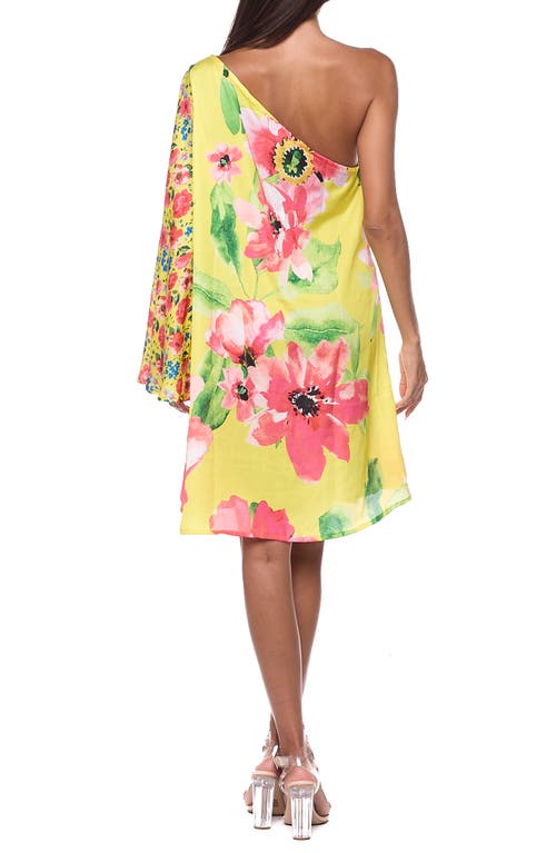 Ranee's Ranees One-shoulder Cover-up Dress In Yellow