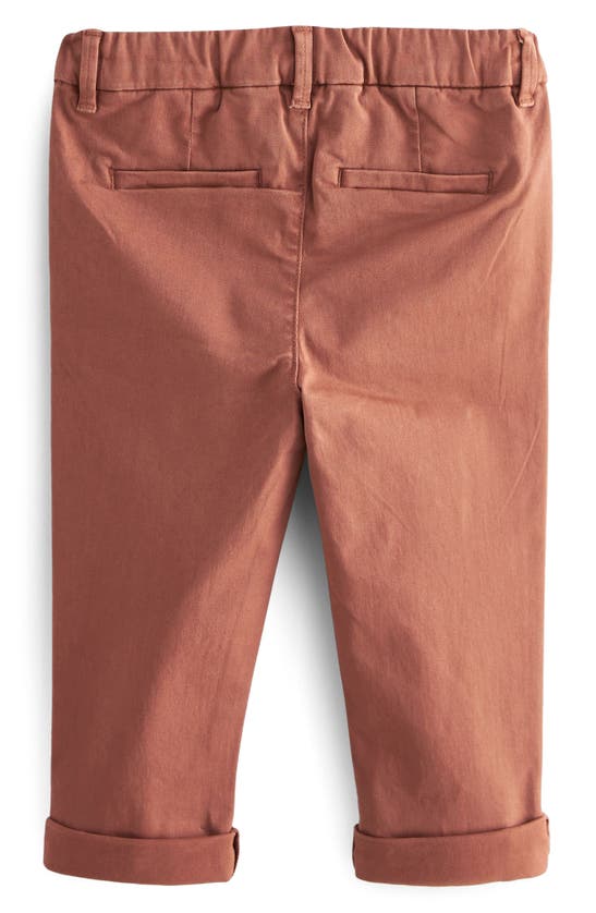 Shop Next Kids' Flat Front Cotton Chinos In Pink