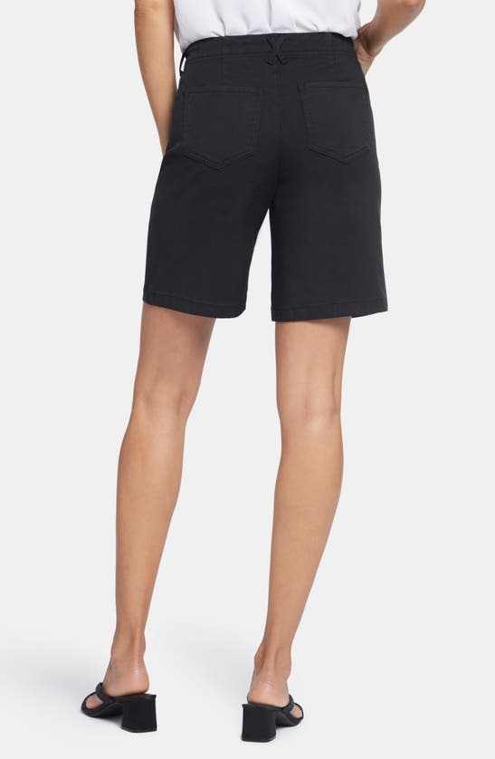 Shop Nydj Five-pocket Bermuda Shorts In Black