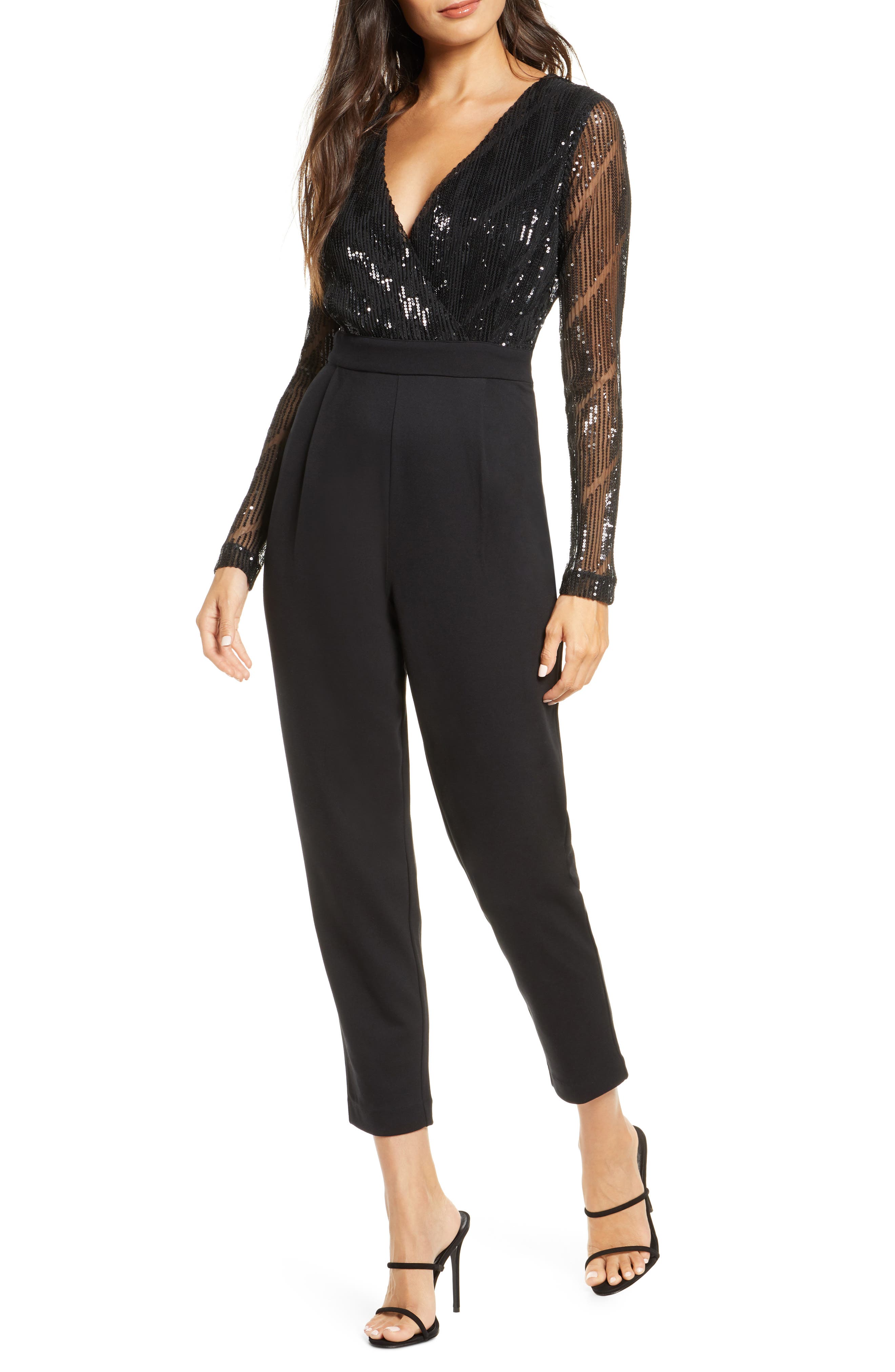 sequin bodice jumpsuit