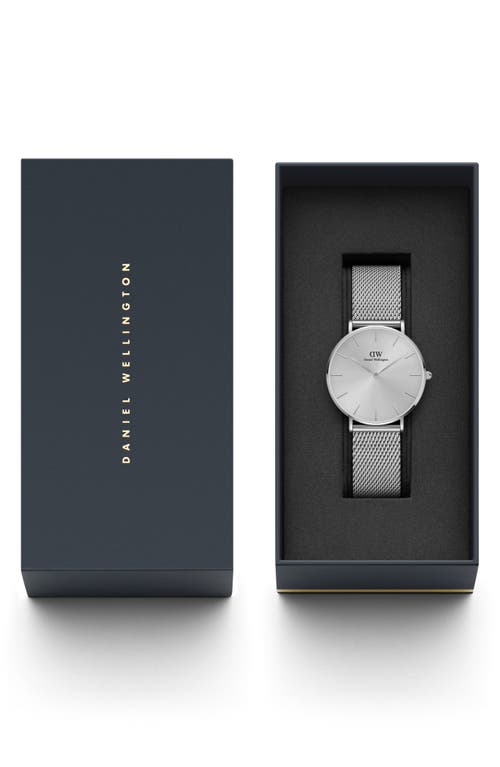 Shop Daniel Wellington Petite Evergold Mesh Strap Watch, 36mm In Silver