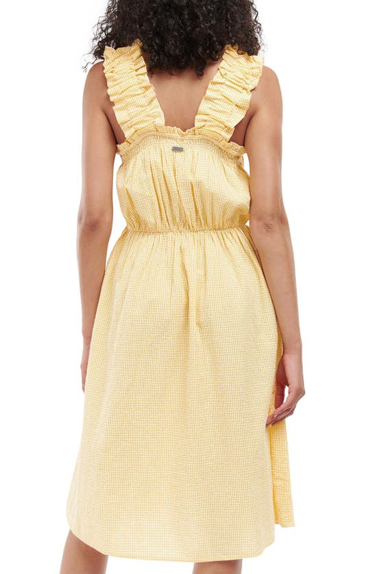 Shop Barbour Abbey Check Print Sundress In Sunrise Yellow Check