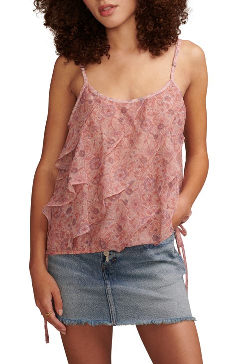 Lucky Brand Women's Vintage Embroidered Lace Bubble Tank