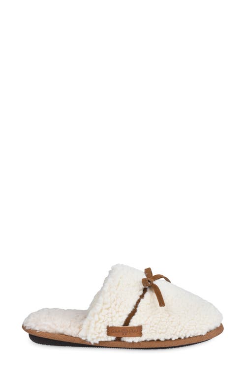 Gaahuu Faux Shearling Lined Slipper In Natural