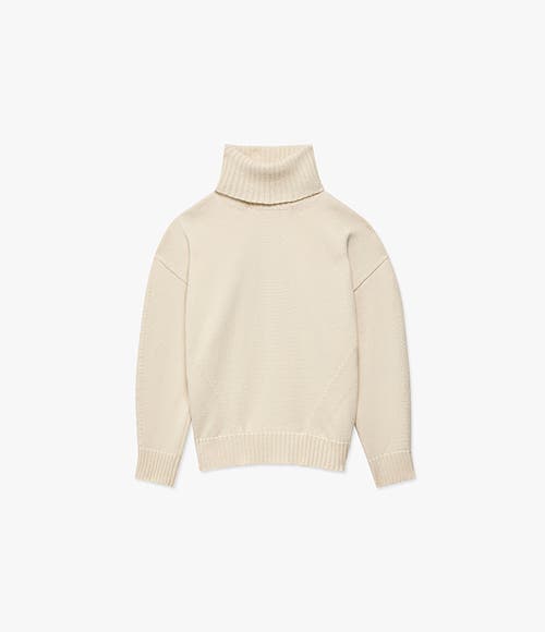 Shop Another Tomorrow Oversized Luxe Turtleneck In Ivory