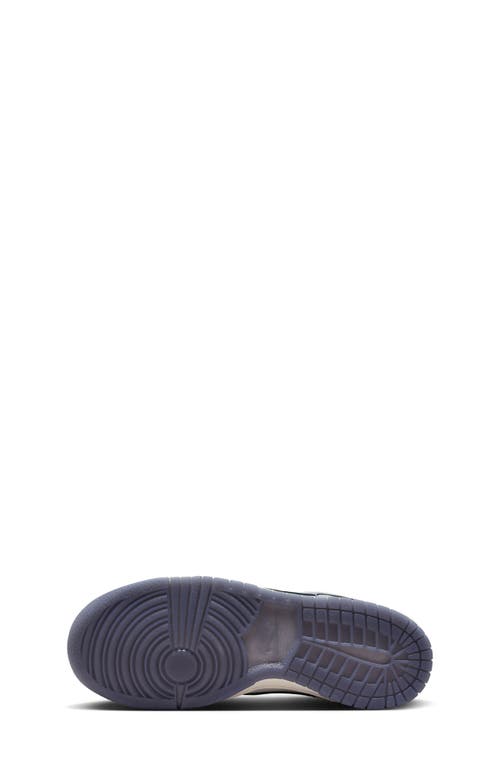 Nike Kids' Dunk Low Basketball Sneaker In White/carbon/wolf Grey