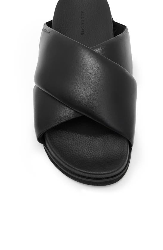 Shop Allsaints Saki Crisscross Slide Sandal In Black