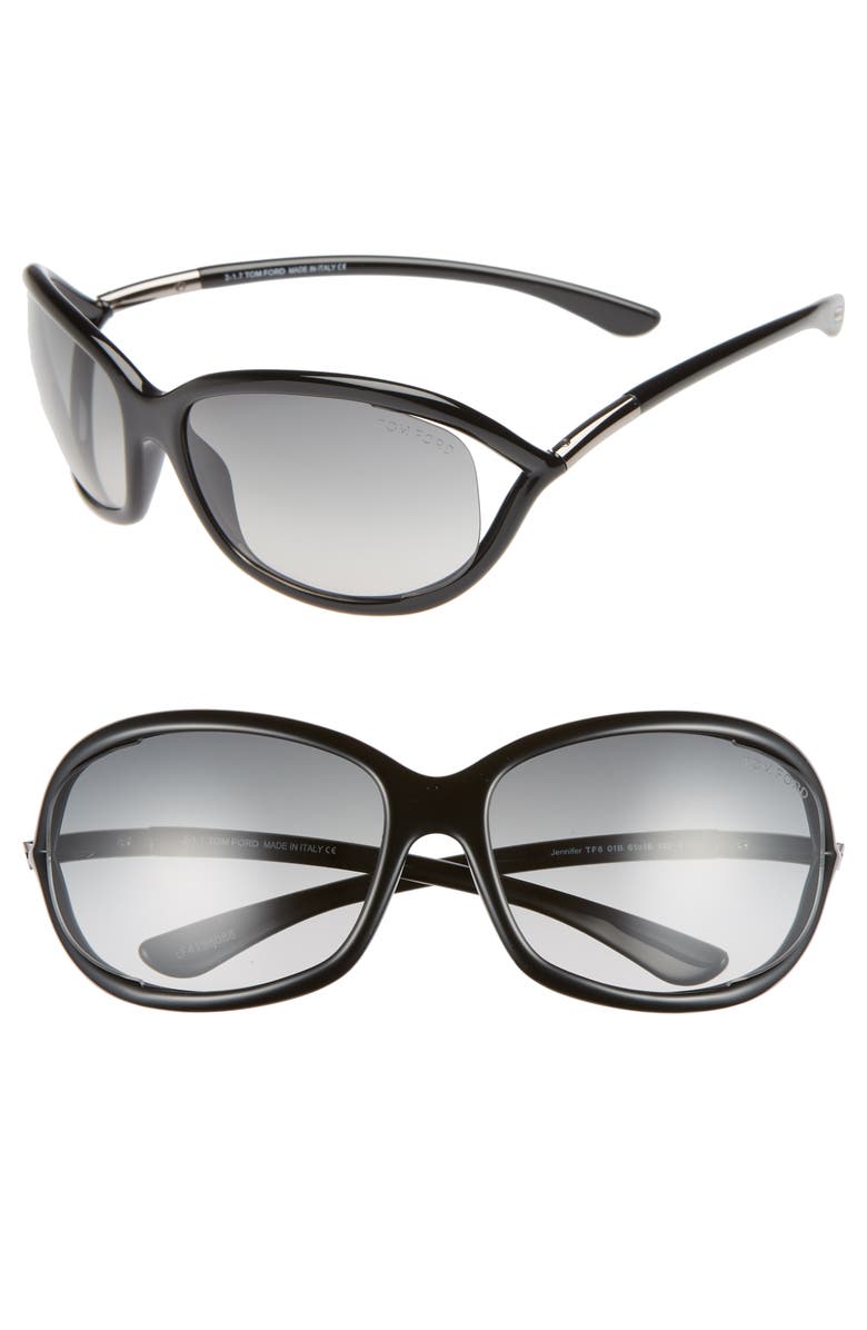 Tom Ford 'Jennifer' 61mm Oval Oversize Frame Sunglasses | Nordstrom