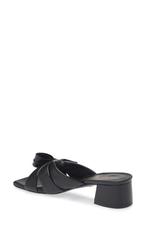 Stuart Weitzman Sofia Bow Sandal In Black Leather