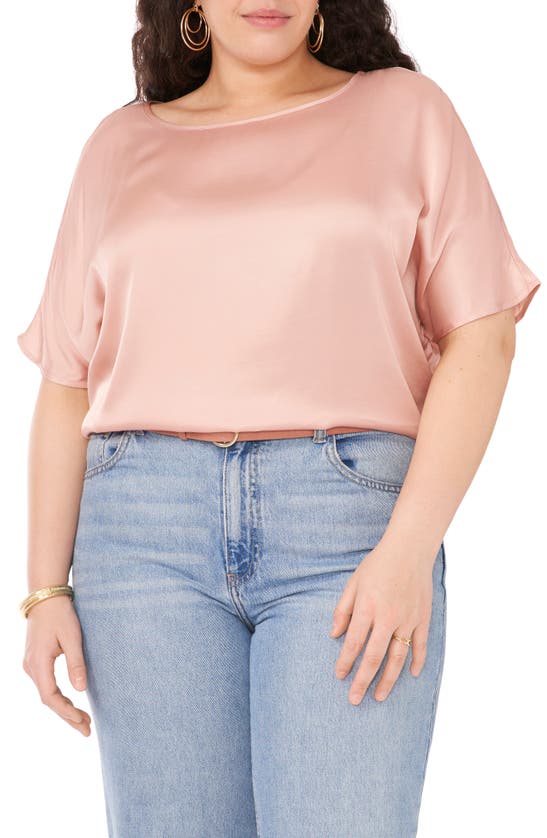 Shop Vince Camuto High-low Baggy T-shirt In Misty Rose