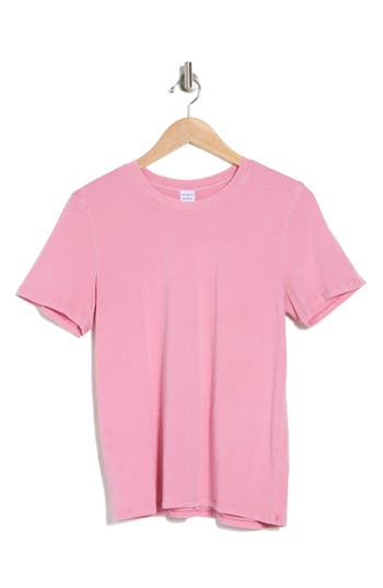 Melrose And Market Washed Cotton Crewneck T-shirt In Pink