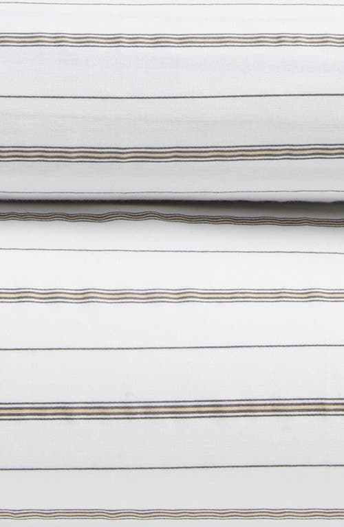 Shop Nordstrom Stripe Organic Cotton Sateen Sheet Set In White Brilliant Stripe