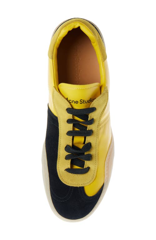 Shop Acne Studios Low Top Sneaker In Yellow/black