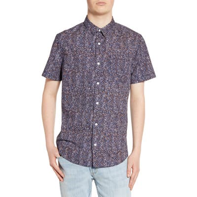 The Rail Print Woven Shirt, Blue