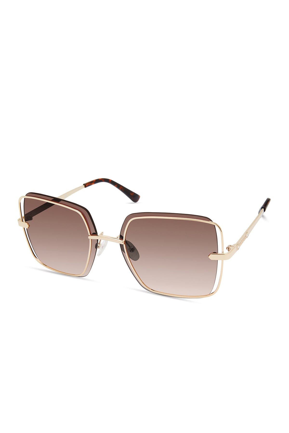 Guess Butterfly 60mm Sunglasses In Gldo/brng