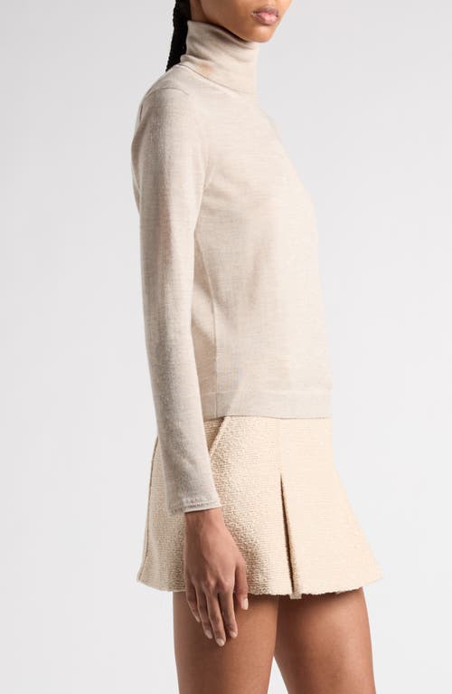Tom Ford Fine Gauge Cashmere & Silk Turtleneck Sweater In Jb340 Light Taupe