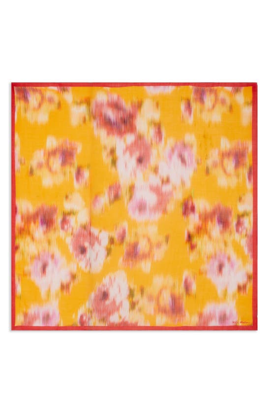 Shop Ted Baker Mellii Floral Print Square Scarf In Orange