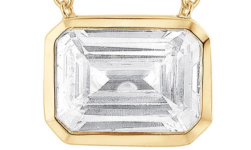 Shop Badgley Mischka Collection Emerald Cut Lab Created Diamond Necklace In Gold