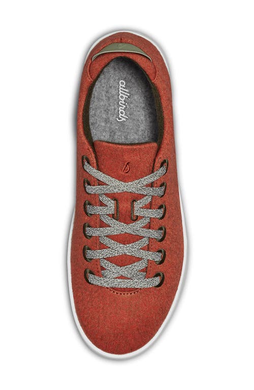 Shop Allbirds Piper Wool Sneaker In Brick Orange/white
