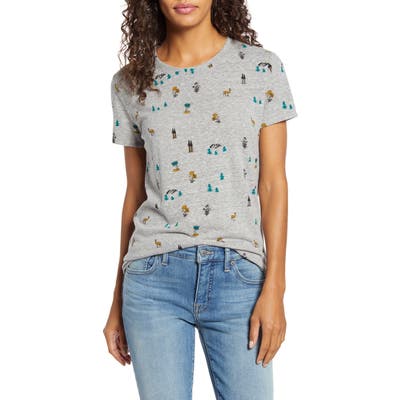 Lucky Brand Allover Woodsy Tee, Grey