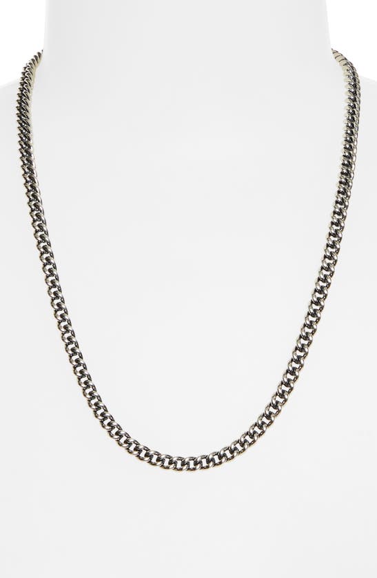 Shop Good Art Hlywd Ruby Rosette Aa Curb Chain Necklace In Sterling Sliver
